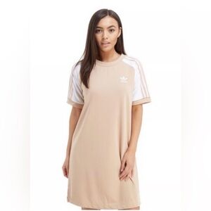 Adidas Women's Beige and White Dress